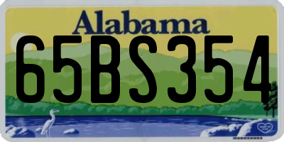 AL license plate 65BS354