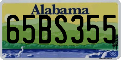 AL license plate 65BS355