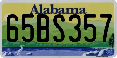 AL license plate 65BS357