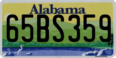 AL license plate 65BS359