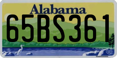AL license plate 65BS361
