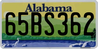 AL license plate 65BS362