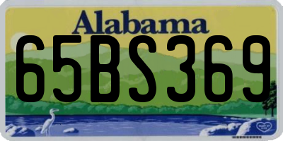AL license plate 65BS369