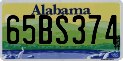 AL license plate 65BS374