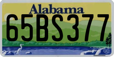 AL license plate 65BS377