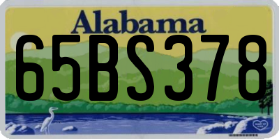 AL license plate 65BS378
