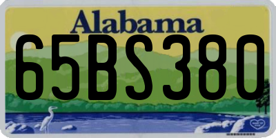 AL license plate 65BS380