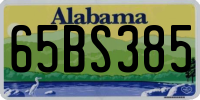 AL license plate 65BS385