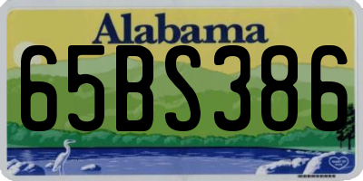 AL license plate 65BS386