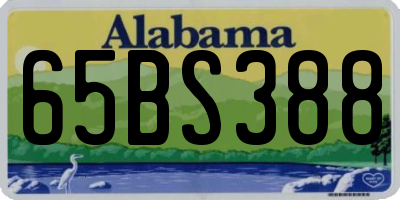 AL license plate 65BS388