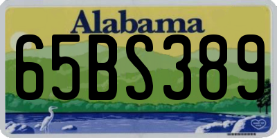 AL license plate 65BS389