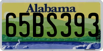 AL license plate 65BS393