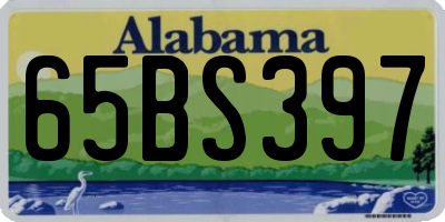 AL license plate 65BS397
