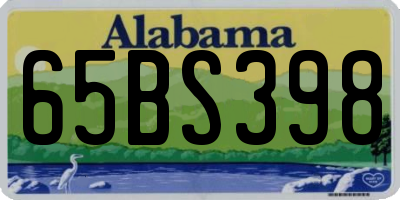 AL license plate 65BS398