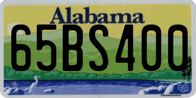 AL license plate 65BS400