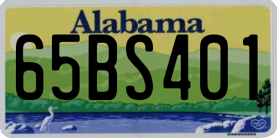 AL license plate 65BS401