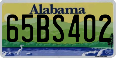 AL license plate 65BS402