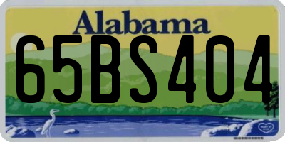 AL license plate 65BS404