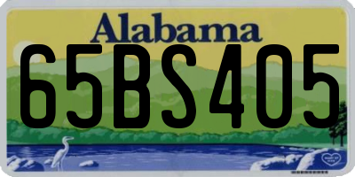 AL license plate 65BS405