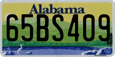 AL license plate 65BS409