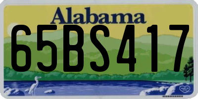 AL license plate 65BS417