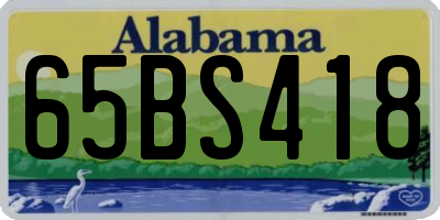 AL license plate 65BS418