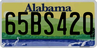 AL license plate 65BS420