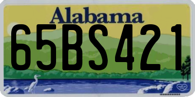 AL license plate 65BS421