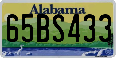 AL license plate 65BS433