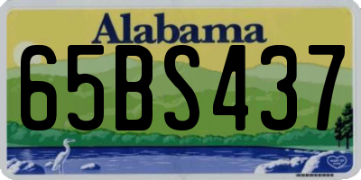 AL license plate 65BS437