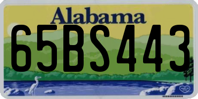 AL license plate 65BS443