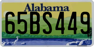 AL license plate 65BS449