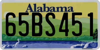 AL license plate 65BS451