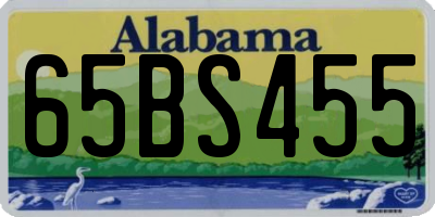 AL license plate 65BS455