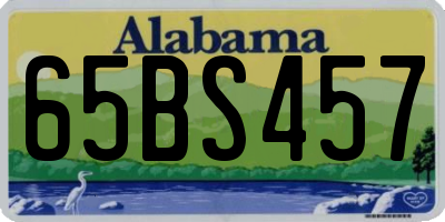 AL license plate 65BS457