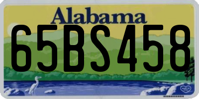 AL license plate 65BS458