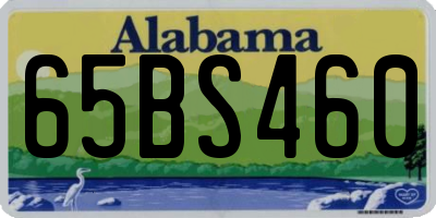 AL license plate 65BS460