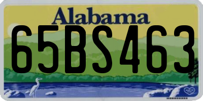 AL license plate 65BS463