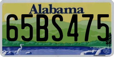 AL license plate 65BS475