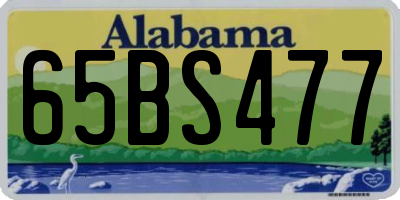AL license plate 65BS477