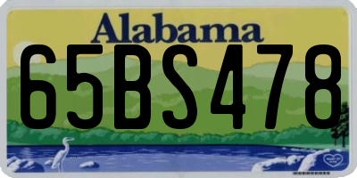 AL license plate 65BS478