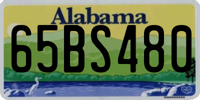 AL license plate 65BS480