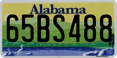 AL license plate 65BS488
