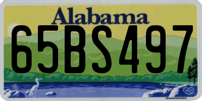AL license plate 65BS497