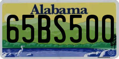 AL license plate 65BS500