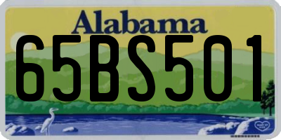 AL license plate 65BS501