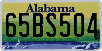 AL license plate 65BS504
