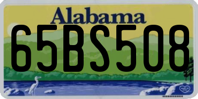AL license plate 65BS508