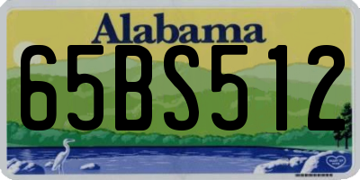 AL license plate 65BS512