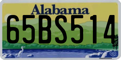 AL license plate 65BS514